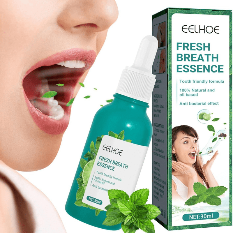 Spray Buccal Désodorisant à la Menthe Fraîche, Soins Buccaux, Essence pour se débarrasser de la Mauvaise Haleine