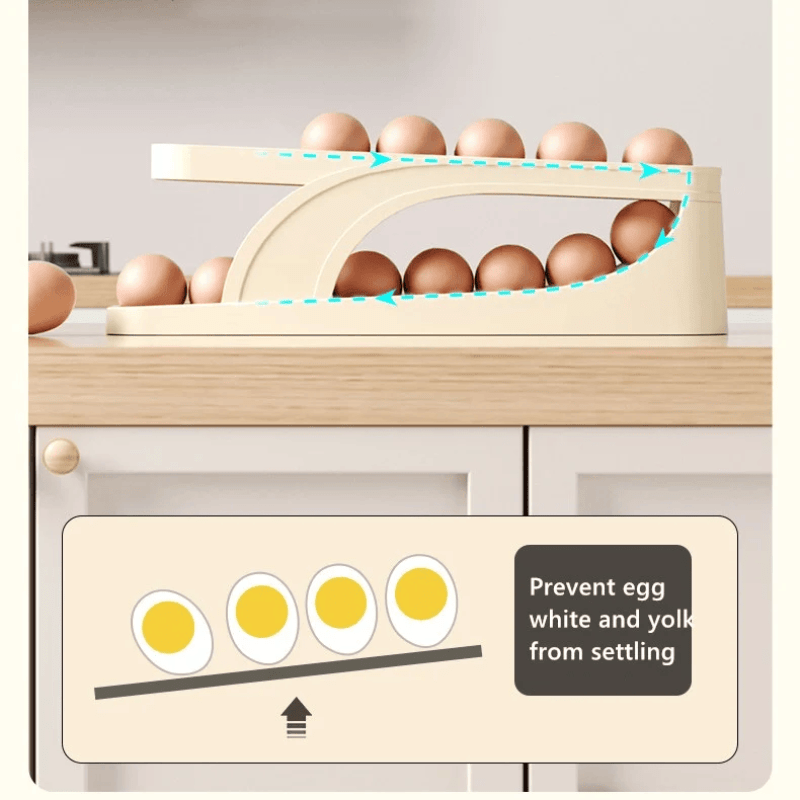 Distributeur d'oeuf,Boîte À Œufs De Rangement,Porte-œufs Roulant Automatique