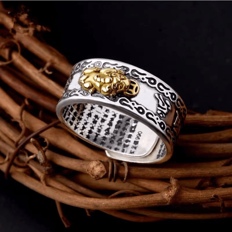 Bague porte bonheur, de richesse et de protection pixiu